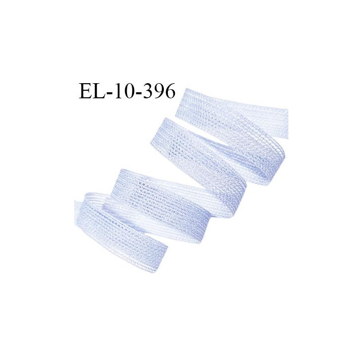 Elastique lingerie 10 mm haut de gamme couleur bleu gris élastique fin et ajouré largeur 10 mm allongement +140% prix au mètre