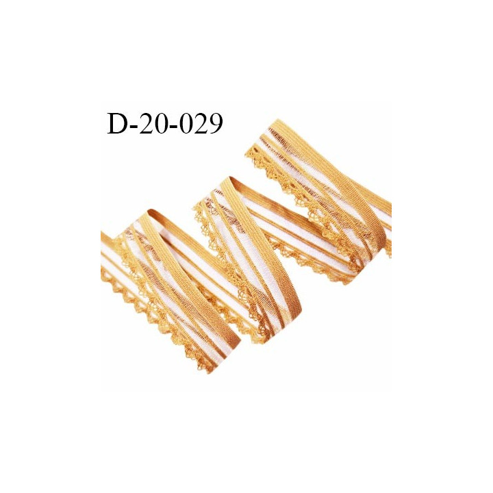 Dentelle extensible 20 mm haut de gamme couleur chair largeur 20 mm prix au mètre