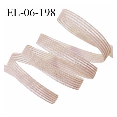 Elastique 6 mm haut de gamme lingerie et autres couleur marron glacé clair élastique fin et souple prix au mètre