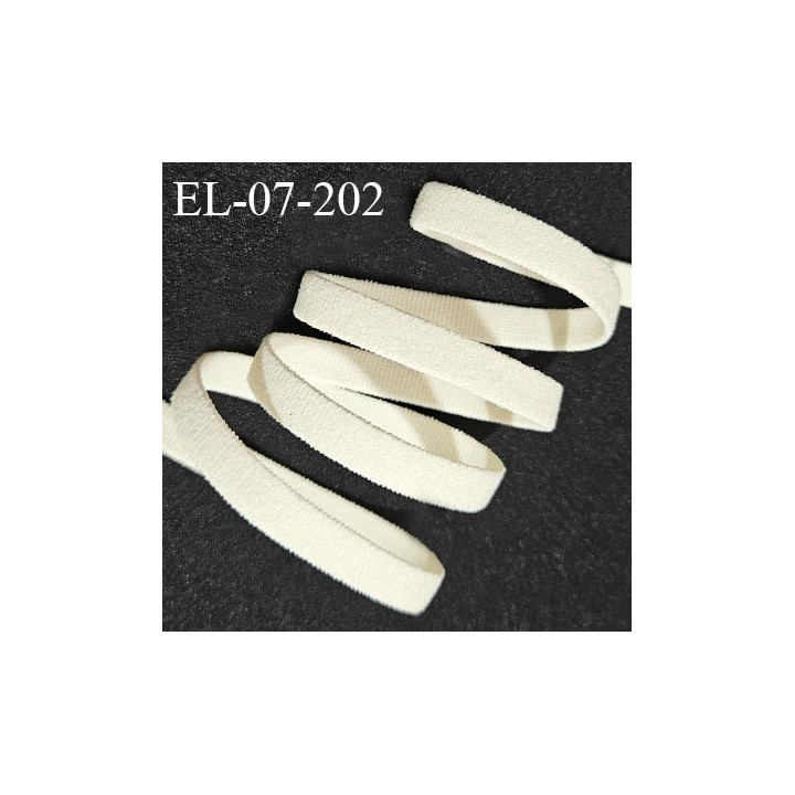 Elastique lingerie 7 mm haut de gamme élastique souple allongement +180% couleur écru chantilly largeur 07 mm prix au mètre