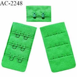 Agrafe 30 mm attache SG haut de gamme couleur vert 3 rangées 2 crochets très doux au toucher prix au mètre