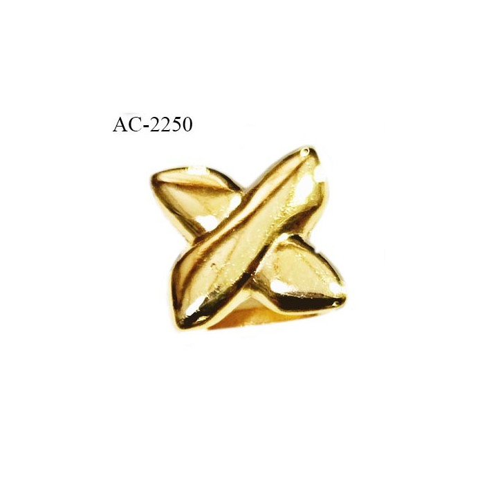 Accessoire décor ornement lingerie et autres en métal couleur or largeur 9 mm rix à l'unité
