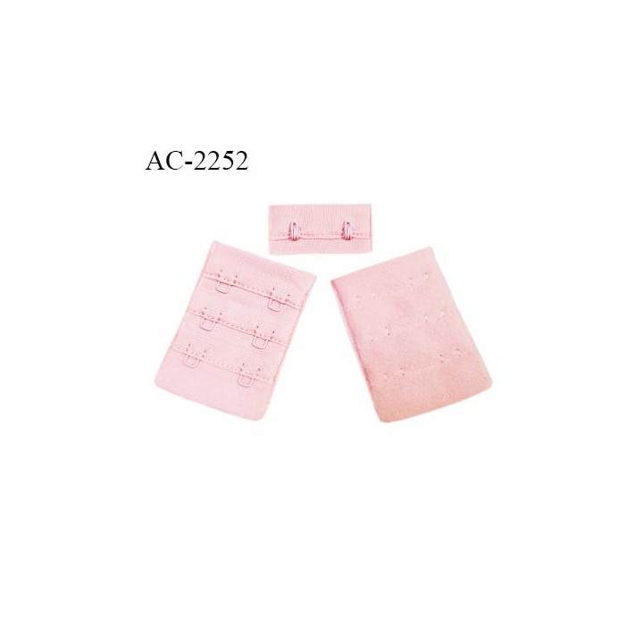 Agrafe 38 mm attache SG haut de gamme couleur rose 3 rangées 2 crochets largeur 38 mm hauteur 55 mm prix à la pièce
