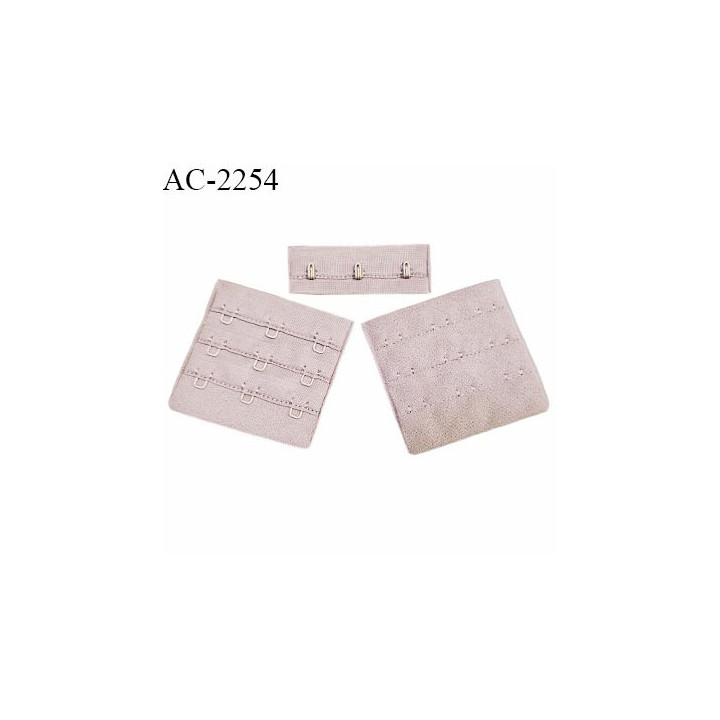 Agrafe 57 mm attache SG haut de gamme couleur marron glacé clair 3 rangées 3 crochets largeur 57 mm hauteur 55 mm prix à l'unité