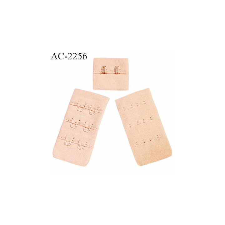 Agrafe 30 mm attache SG haut de gamme couleur chair rosée 3 rangées 2 crochets très doux au toucher prix au mètre