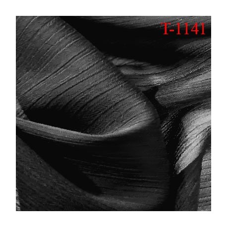 Tissu mousseline de crêpe lingerie noir très haut de gamme largeur 150 cm prix pour 10 cm de longueur et 150 cm de largeur
