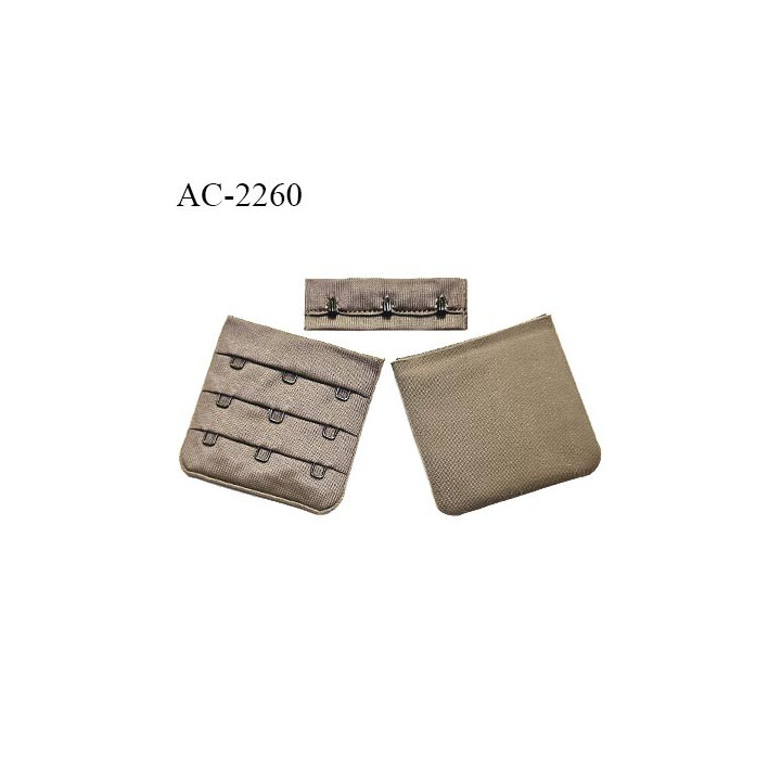 Agrafe 57 mm attache SG haut de gamme couleur marron bronze 3 rangées 3 crochets largeur 57 mm hauteur 55 mm prix à l'unité