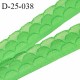 Dentelle 25 mm lycra extensible couleur vert largeur 25 mm prix au mètre