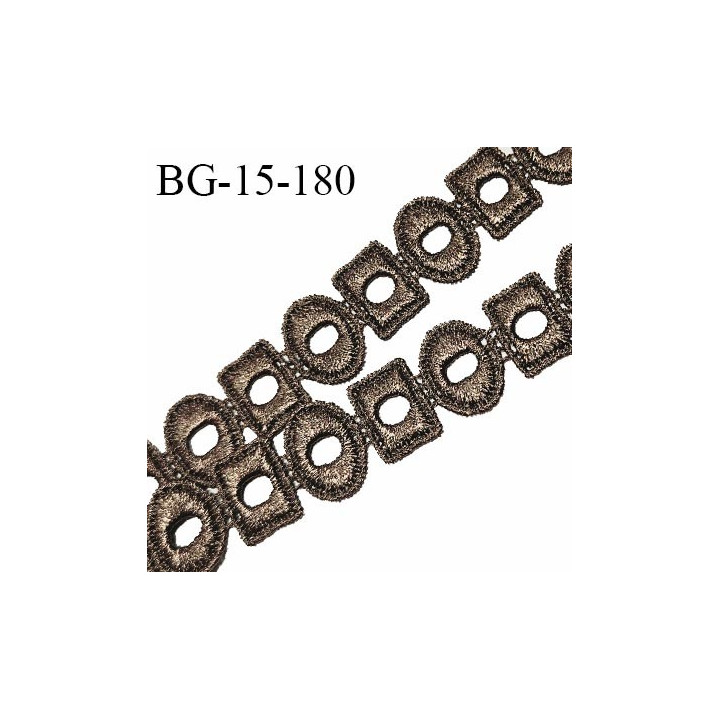 Galon guipure 15 mm couleur marron largeur 15 mm prix au mètre