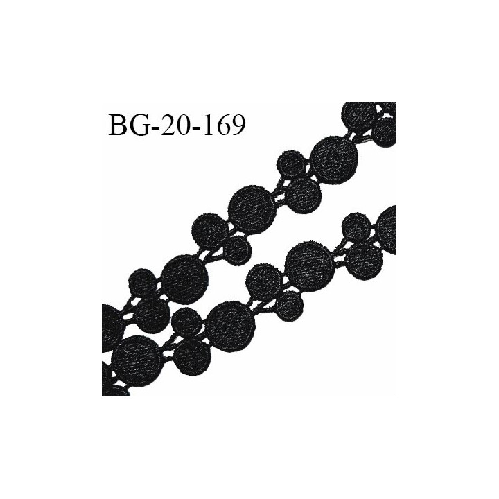 Galon guipure 20 mm couleur noir largeur 20 mm prix au mètre