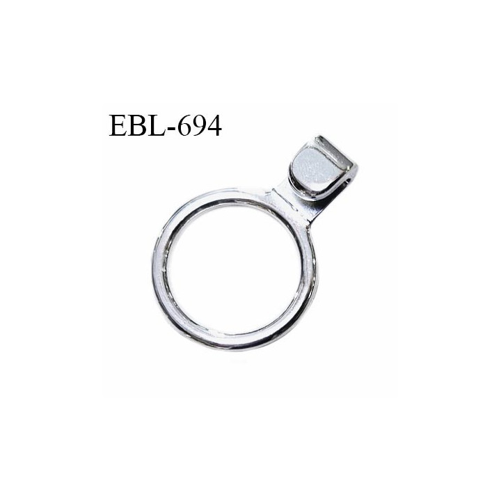 Anneau de réglage et décor 10 mm en métal couleur argent avec un crochet diamètre intérieur 10 mm prix à l'unité