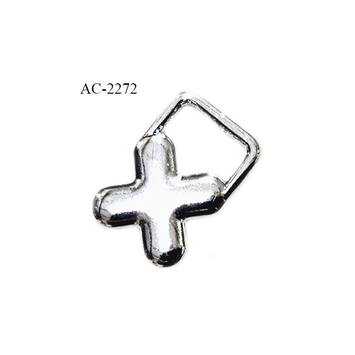 Accessoire décor ornement lingerie et autres en métal couleur argent largeur 8 mm prix à l'unité