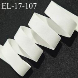 Elastique lingerie 16 mm couleur blanc brillant allongement +170% doux au toucher largeur 16 mm prix au mètre