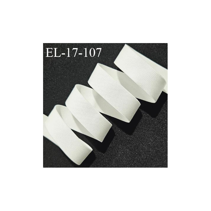 Elastique lingerie 16 mm couleur blanc brillant allongement +170% doux au toucher largeur 16 mm prix au mètre