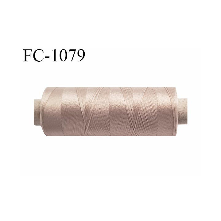 Bobine de 500 m fil mousse polyamide n° 120 couleur chair foncé longueur de 500 mètres bobiné en France