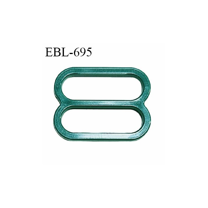 Réglette 17 mm de réglage de bretelle pour soutien gorge et maillot de bain en pvc vert largeur intérieure 17 mm prix à l'unité