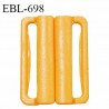 Boucle clip 30 mm attache réglette pvc spécial maillot de bain couleur jaune orangé passage intérieur 30 mm prix à l'unité