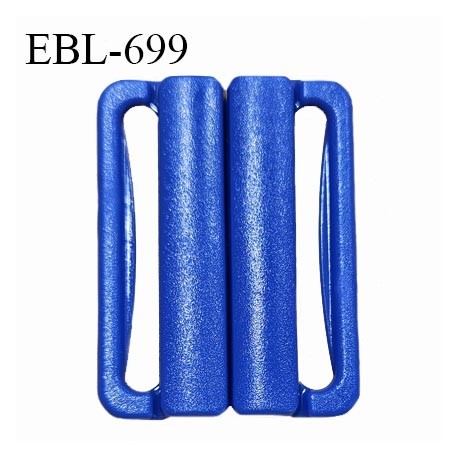 Boucle clip 30 mm attache réglette pvc spécial maillot de bain couleur bleu passage intérieur 30 mm prix à l'unité