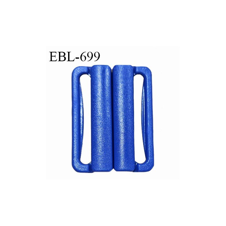 Boucle clip 30 mm attache réglette pvc spécial maillot de bain couleur bleu passage intérieur 30 mm prix à l'unité