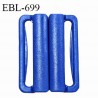 Boucle clip 30 mm attache réglette pvc spécial maillot de bain couleur bleu passage intérieur 30 mm prix à l'unité