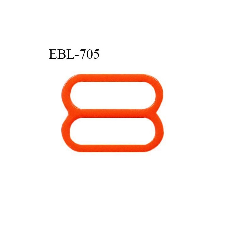 Réglette 17 mm de réglage de bretelle pour soutien gorge et maillot de bain en pvc rouge orangé intérieur 17 mm prix à l'unité