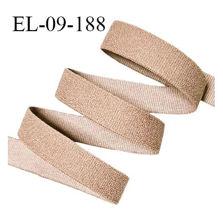 Elastique lingerie 9 mm haut de gamme couleur chair foncé largeur 9 mm allongement +160% prix au mètre