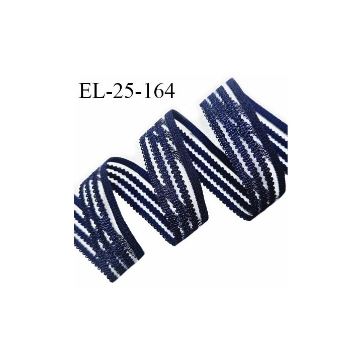 Elastique 25 mm lingerie haut de gamme couleur bleu bonne élasticité très doux au toucher prix au mètre