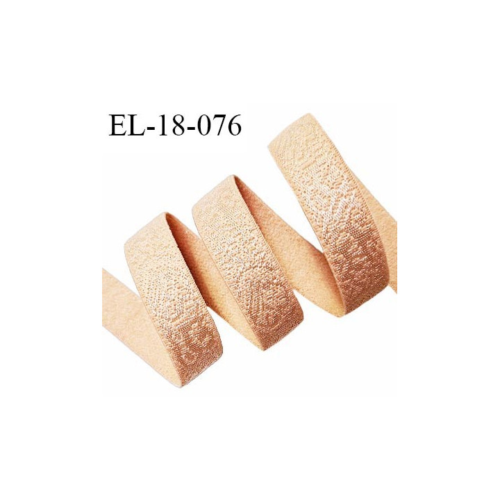 Elastique 18 mm lingerie haut de gamme couleur chair avec motifs bonne élasticité doux au toucher prix au mètre