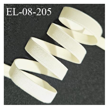 Elastique lingerie 8 mm haut de gamme couleur ivoire brillant brillant largeur 10 mm allongement +60% prix au mètre