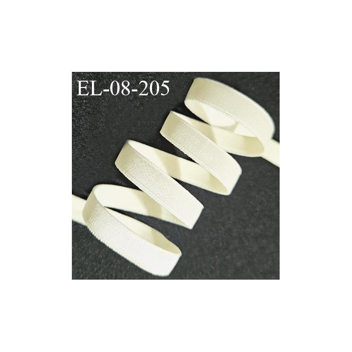 Elastique lingerie 8 mm haut de gamme couleur ivoire brillant brillant largeur 10 mm allongement +60% prix au mètre