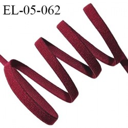 Elastique 5 mm lingerie haut de gamme couleur bordeaux largeur 5 mm allongement +180% prix au mètre