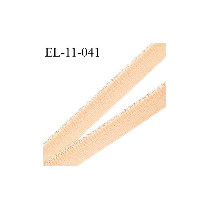 Elastique picot 11 mm haut de gamme couleur caramel ou chair doux au toucher largeur 11 mm prix au mètre
