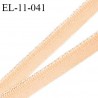 Elastique picot 11 mm haut de gamme couleur caramel ou chair doux au toucher largeur 11 mm prix au mètre