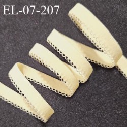 Elastique lingerie 7 mm + 2 mm picots couleur sable doré largeur 7 mm + 2 prix au mètre