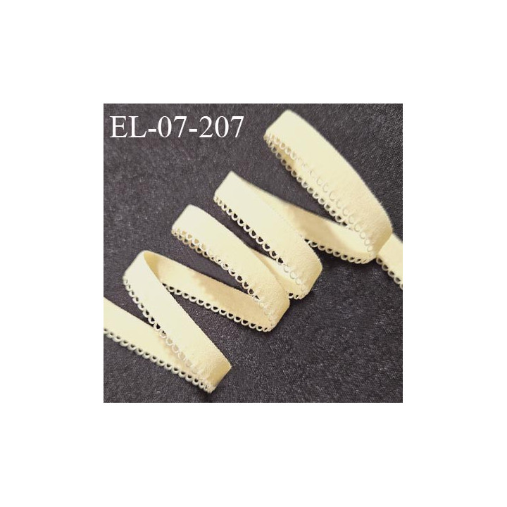 Elastique lingerie 7 mm + 2 mm picots couleur sable doré largeur 7 mm + 2 prix au mètre