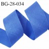 Biais à plat 28 mm à plier en polycoton couleur bleu largeur 28 mm prix au mètre