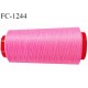 Cone de fil 5000 m mousse polyester n° 110 polyester couleur rose fluo longueur 5000 mètres bobiné en France