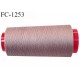 Cone de fil 1000 m mousse polyester n° 110 polyester couleur bois de rose longueur 1000 mètres bobiné en France