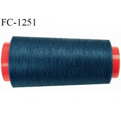 Cone de fil 1000 m mousse polyester n° 110 polyester couleur bleu longueur 1000 mètres bobiné en France