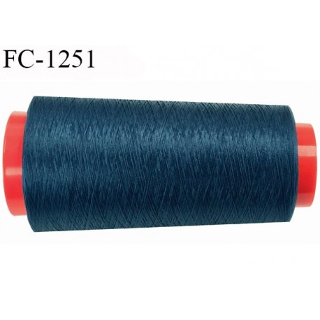 Cone de fil 5000 m mousse polyester n° 110 polyester couleur bleu longueur 5000 mètres bobiné en France