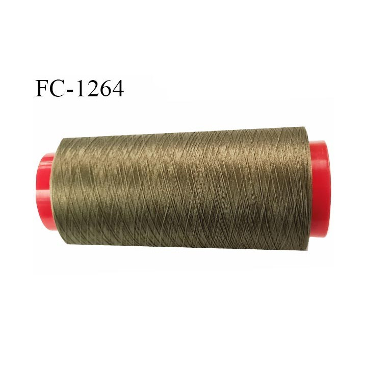 Cone de fil 1000 m mousse polyester n° 110 polyester couleur bronze longueur 1000  mètres bobiné en France