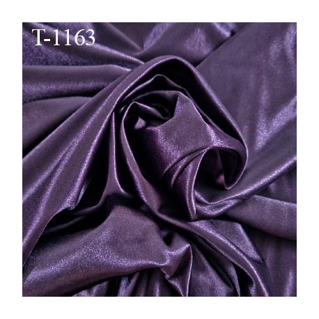 Tissu lycra elasthanne satin brillant aubergine très haut de gamme largeur 175 cm prix pour 10 cm de long et 175 cm de large