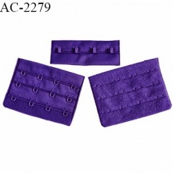 Agrafe 76 mm attache SG haut de gamme couleur violet 3 rangées 4 crochets largeur 76 mm hauteur 57 mm prix à la pièce