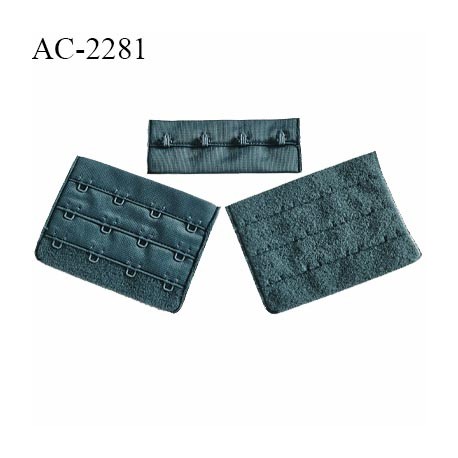 Agrafe 76 mm attache SG haut de gamme couleur vert cyprès 3 rangées 4 crochets largeur 76 mm hauteur 57 mm prix à la pièce