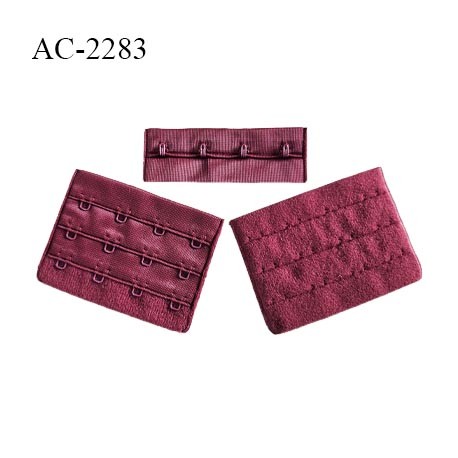 Agrafe 76 mm attache SG haut de gamme couleur bordeaux ou grenat 3 rangées 4 crochets prix à la pièce