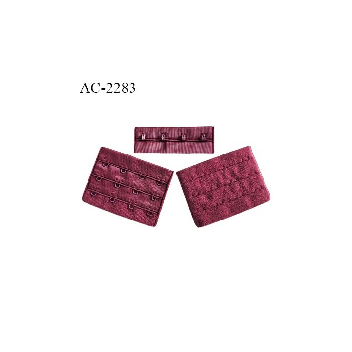 Agrafe 76 mm attache SG haut de gamme couleur bordeaux ou grenat 3 rangées 4 crochets prix à la pièce
