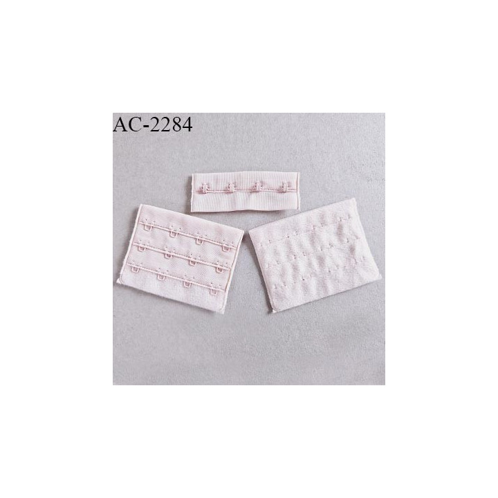 Agrafe 76 mm attache SG haut de gamme couleur rose dragée 3 rangées 4 crochets largeur 76 mm hauteur 57 mm prix à la pièce