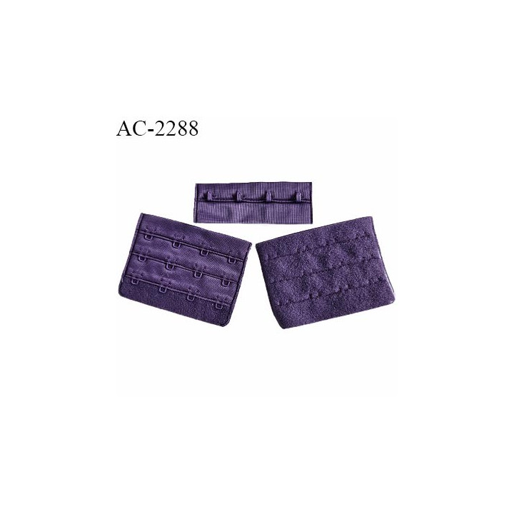 Agrafe 76 mm attache SG haut de gamme couleur violet myrtille 3 rangées 4 crochets largeur 76 mm hauteur 57 mm prix à la pièce