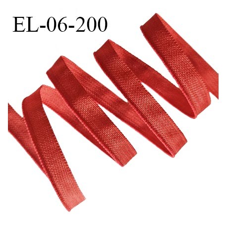 Elastique 6 mm fin spécial lingerie polyamide élasthanne couleur rouge fabriqué en France prix au mètre
