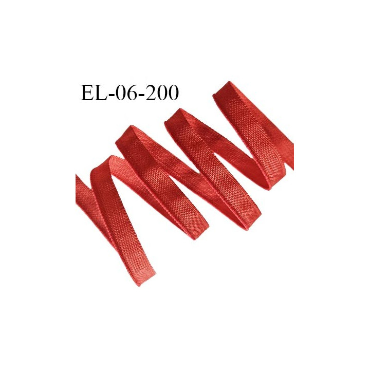 Elastique 6 mm fin spécial lingerie polyamide élasthanne couleur rouge fabriqué en France prix au mètre